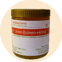 Bild: Honigmacherei 500 Gramm Honigglas mit 1000-Blüten-Honig